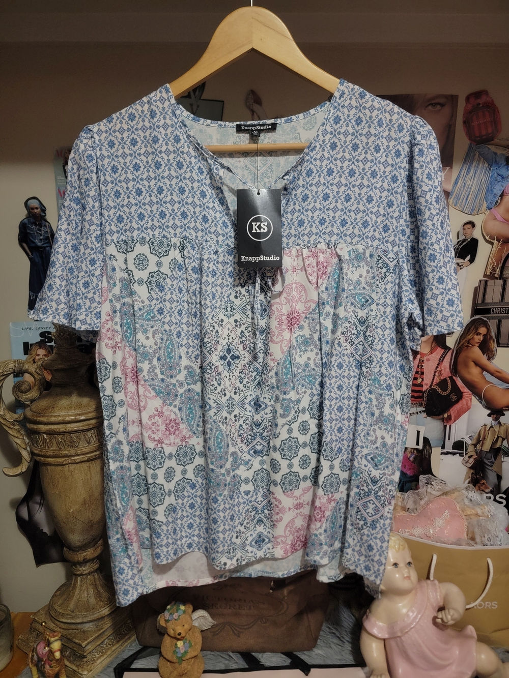 100% Rayon KnappStudio Patchwork Paisley Top